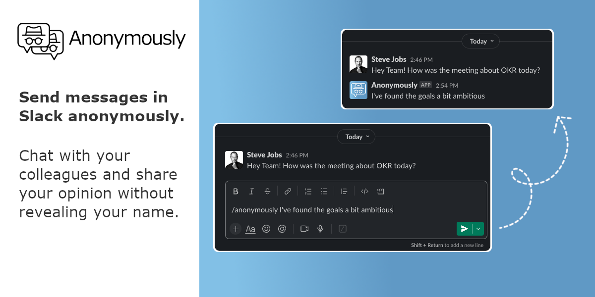 Anonymously - Send messages in Slack without revealing your name